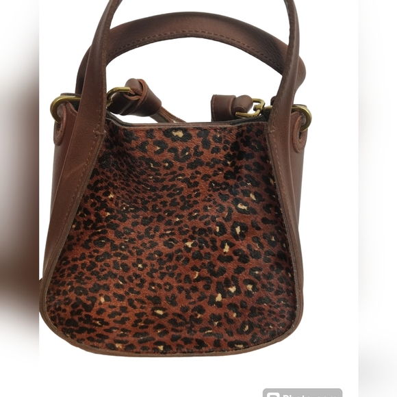 MADEWELL SYDNEY GENUINE LEATHER & LEOPARD PRINT COWHIDE CROSSBODY BAG - Picture 2 of 7